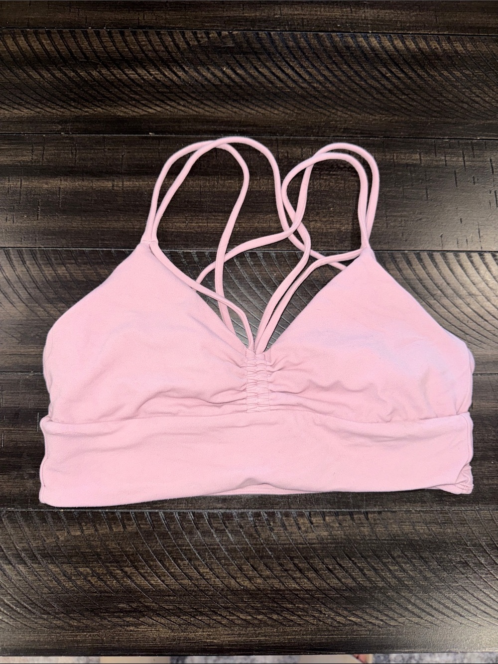 lululemon athletica Nulu Strappy V-Neck Yoga Bra - Rose Blush Pink
